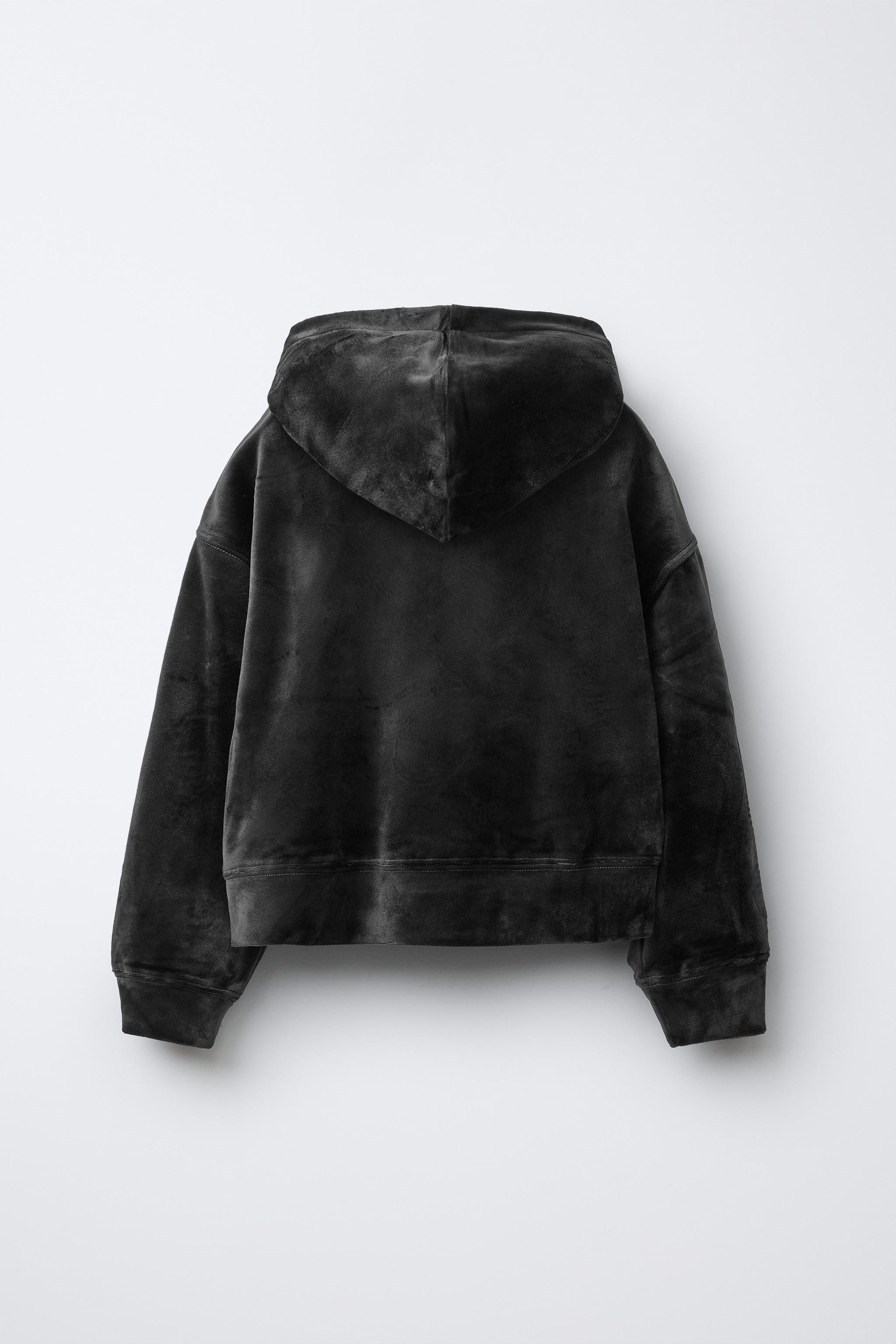 HOODIE AND WIDE LEG VELOUR PANTS SET